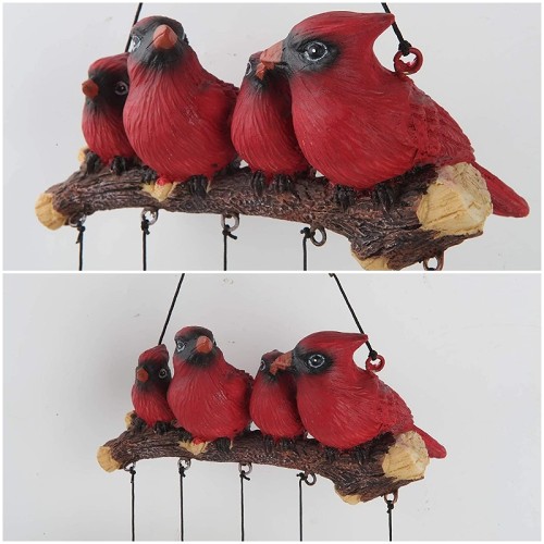 Christmas Sale [50% OFF] Cardinal Wind Chime Wood Carving Handmade