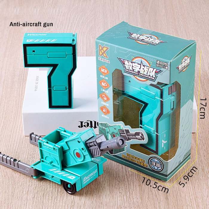 Number Transforming Toy Car Robot