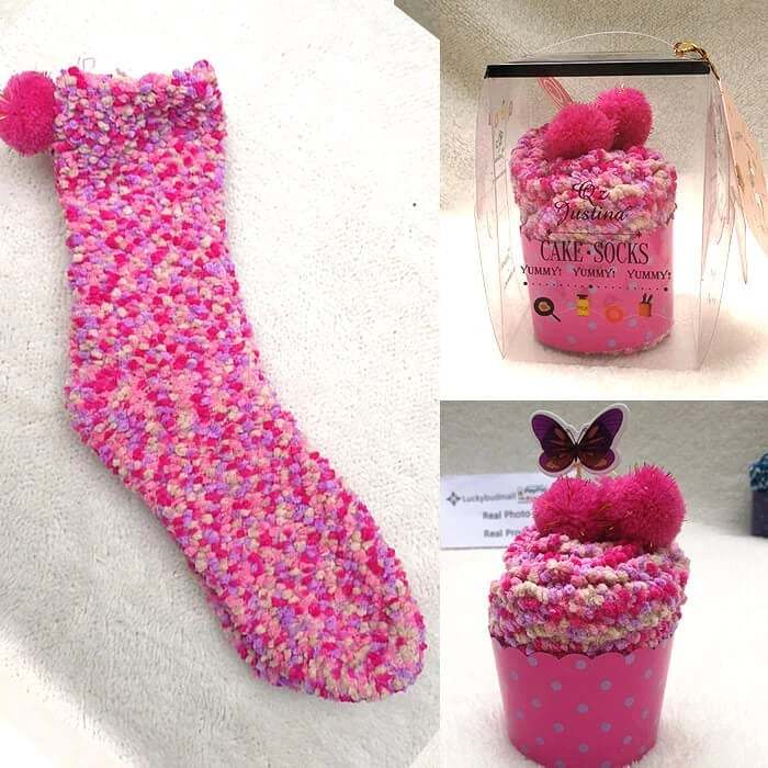 Winter Fuzzy Slipper Socks WIth Gift Box