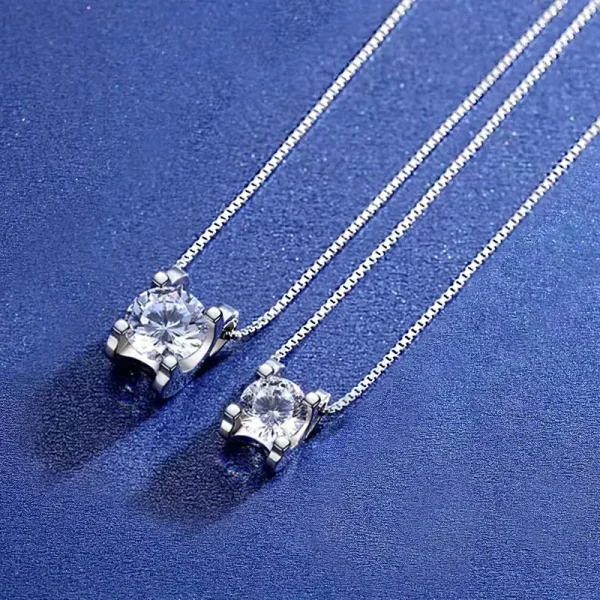 Moissanite Necklace in 925 Sterling Silver