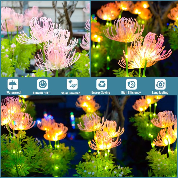 Early Christmas Deals 1000pcs 49% OFF - Solar Glowing Flowers Light