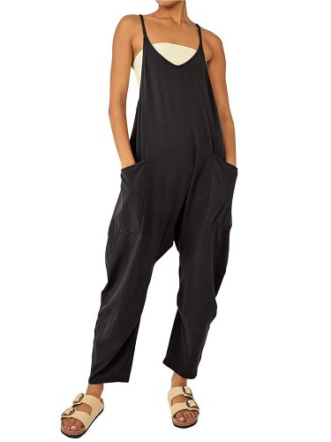 Wide Leg Jumpsuit with Pockets