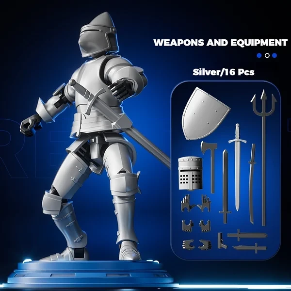 DIY Medieval Warrior Strong Magnetic Removable Articulate