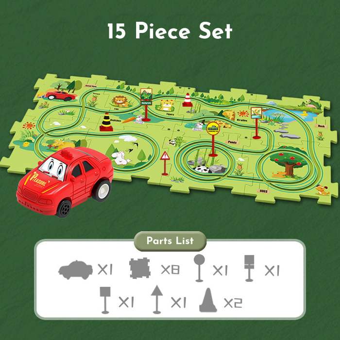 Christmas Gift-Kids Car Track Puzzle Set