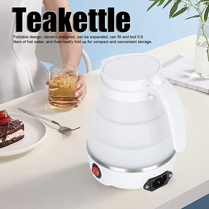 Folding Kettle Outdoor Travel Silicone Electric Kettle 110V