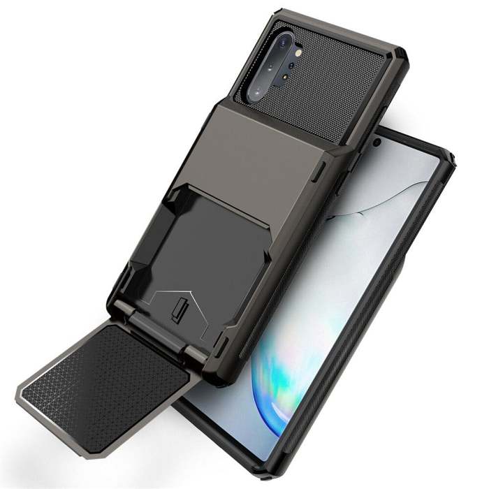 Flip Card Slots Business Armor Case For Samsung Galaxy Note 10 +