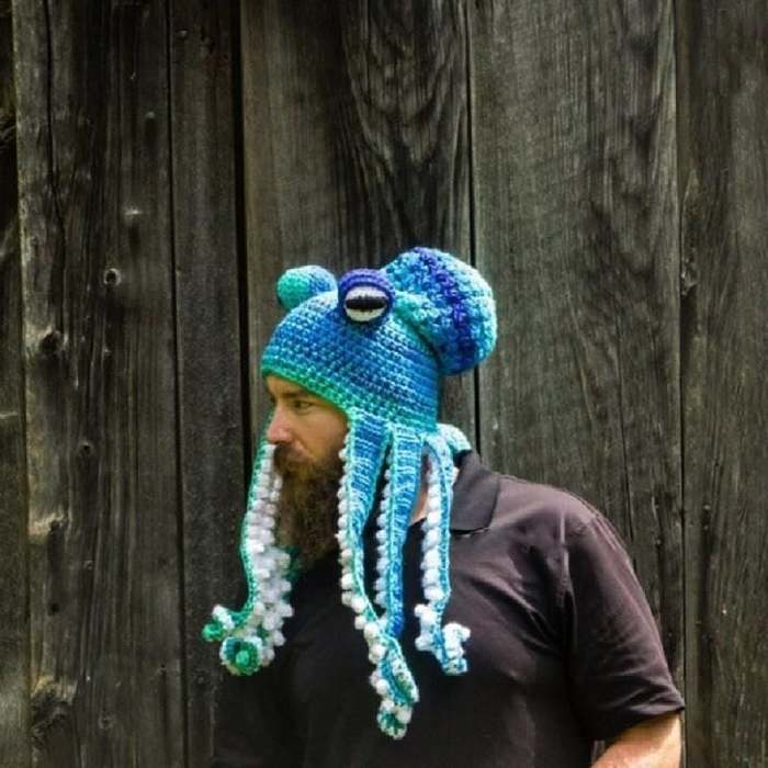 Handicraft Crochet Octopus Hat —— A very good birthday/Christmas gift