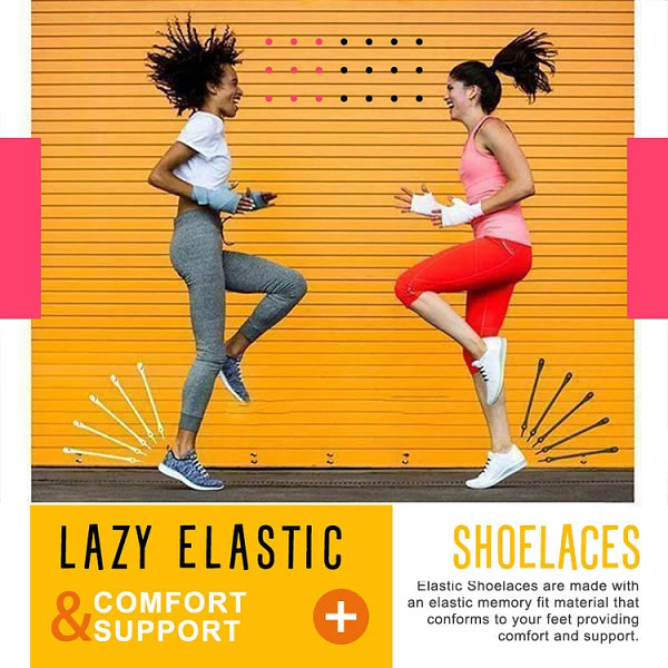 (Last Day Promotion-SAVE 50% OFF) Multicolor Lazy Elastic Shoelaces (S