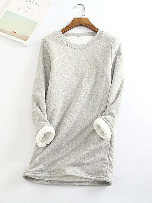 Get ready for the cold seasonWomen‘s NEW Casual Cotton Round Neck Solid Sweatshirt (S-5XL)♀