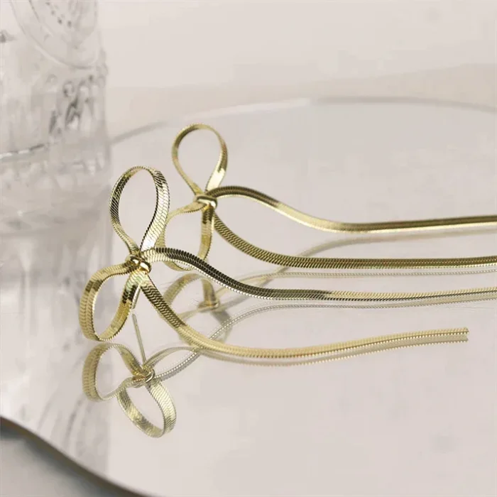 Chain Bow Earrings