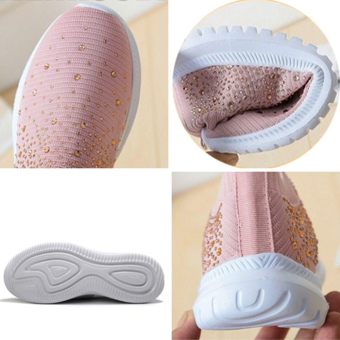 [#1 TRENDING SUMMER 2024] Women's Crystal Breathable Orthopedic Slip O