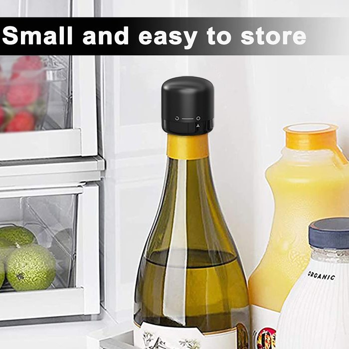 Vacuum Wine Bottle Stopper with Twist Lock - [Reusable Wine/ Beer/ Cha