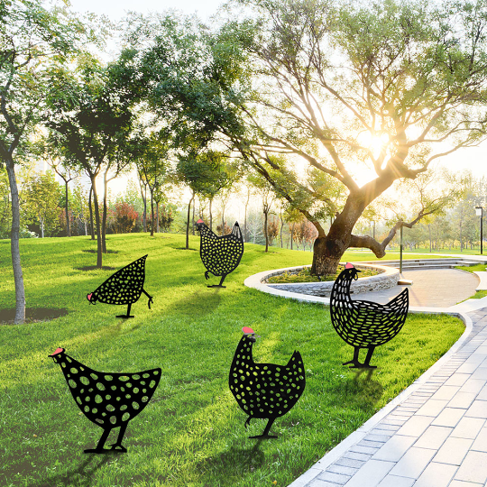 (Last Day Flash Sale-50% OFF) Metal Decor Chicken Yard Art & Farmhouse