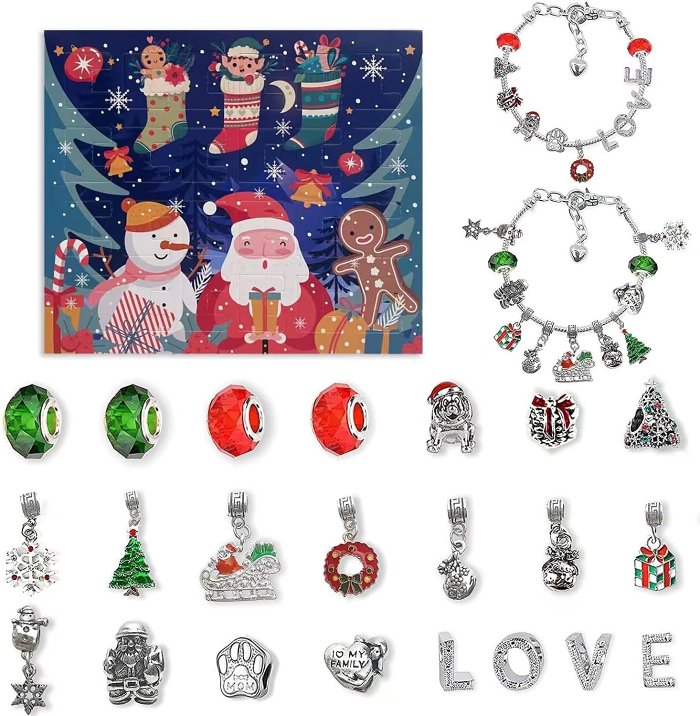 (Early Christmas Sale- 48% OFF)  DIY Christmas Advent Calendar Bracelets Set - Buy 2 Get EXTRA  10％ OFF & FREE SHIPPING