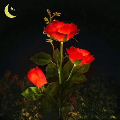 Mother's Day Special 50% OFF-Spring Artificial Rose Solar Garden Stake