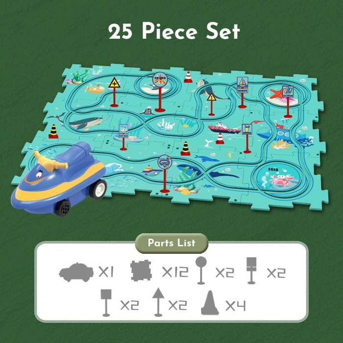 Christmas Gift-Kids Car Track Puzzle Set