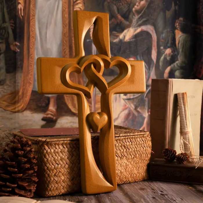 Last Day Clearance Event Sale 49% OFFIntertwined Heart Wooden Cross