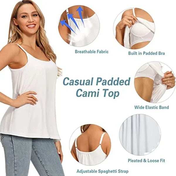 LAST DAY 49% OFFLoose fitting Tank Top With Built-in Bra