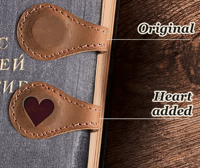 TimelessMark–Personalized Magnetic Leather Bookmark
