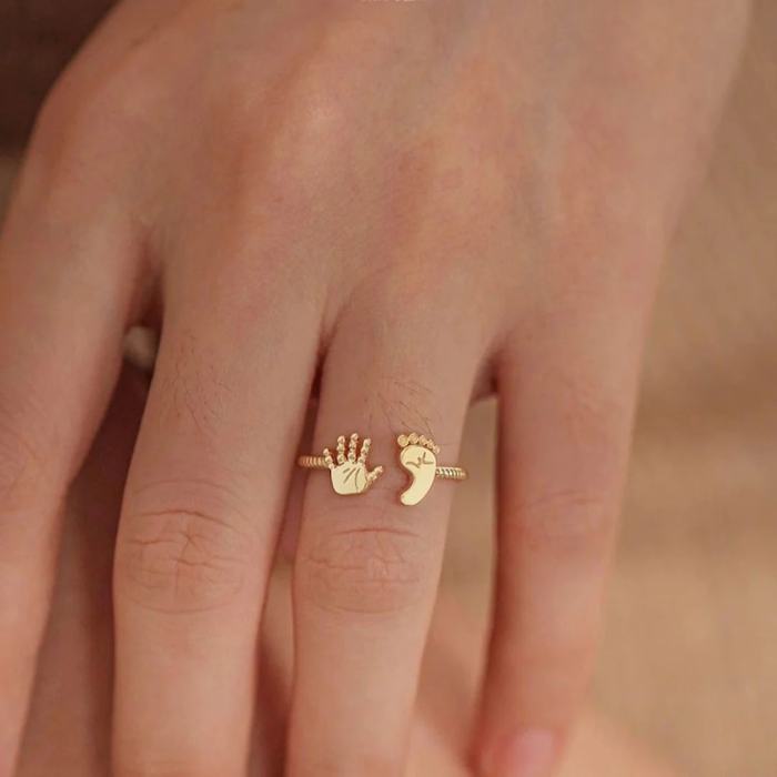 -You Are Going to Make a Wonderful Mama Baby Palm and Feet Ring