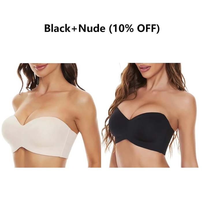 Full Support Non-Slip Convertible Bandeau Bra