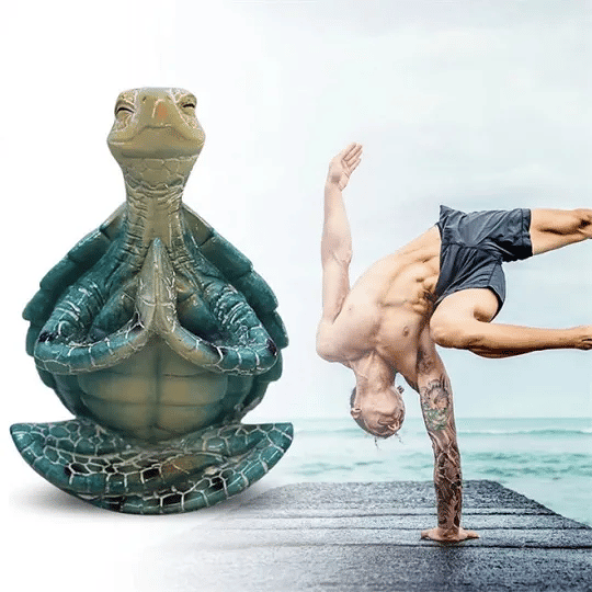 Meditation Yoga Turtle Figurine For Spiritual Garden