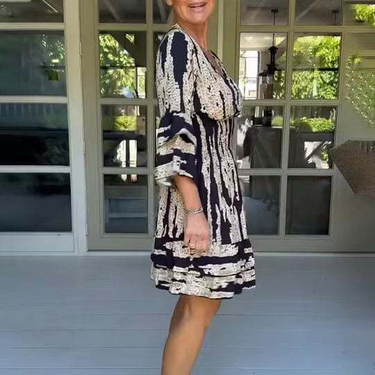 2024 HOT SALE-49% OFFWaist Bell Sleeve V-neck Dress