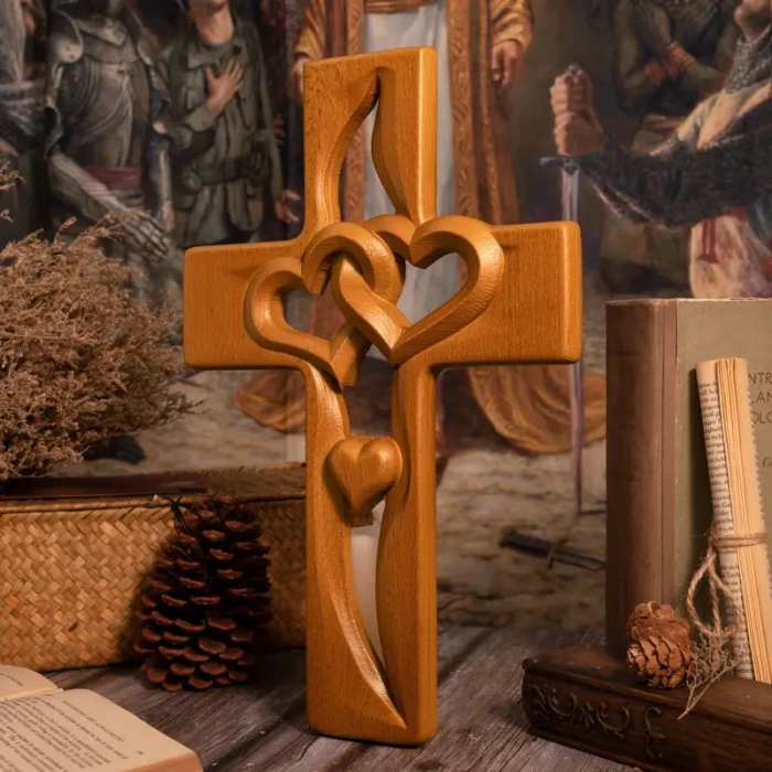 Last Day Clearance Event Sale 49% OFFIntertwined Heart Wooden Cross