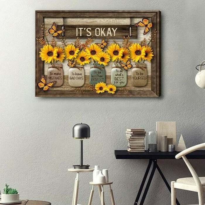 LAST DAY 49% OFF Butterfly Sunflowers Wall Art(Buy 2 Get FREE SHIPPING)