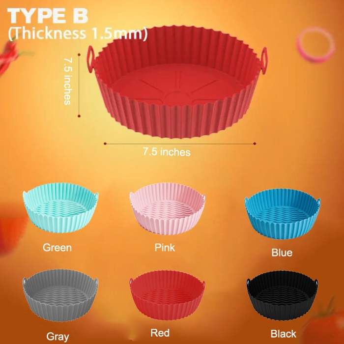 Air Fryer Silicone Baking Tray（Reusable）