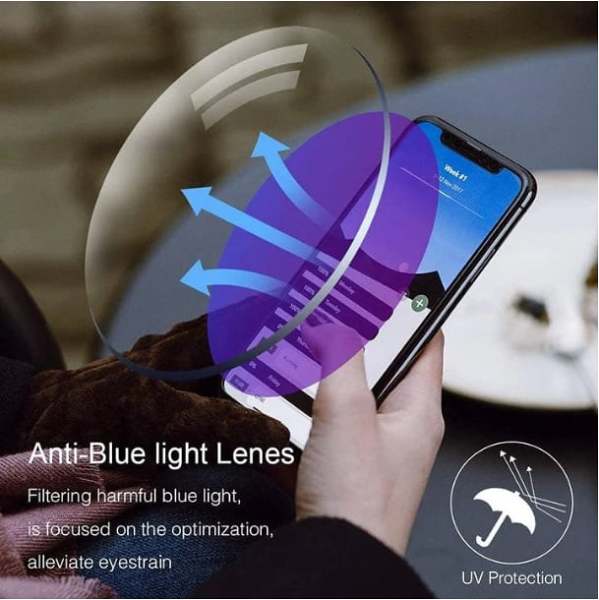 Sapphire high hardness anti-blue light progressive distance reading glasses