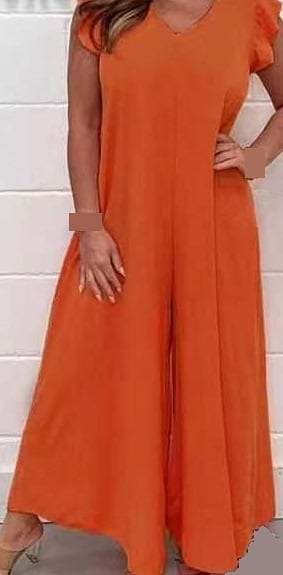 2024 SUMMER NEW RUFFLED WIDE-LEG CASUAL JUMPSUIT