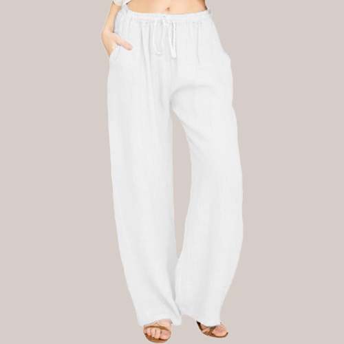 Women's Summer Linen Cotton Wide Leg Pants-Buy 2 Free Shipping