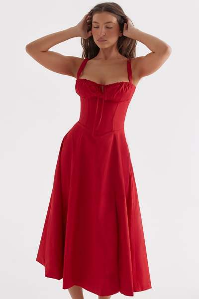 BIG SALE 49% OFFCARMEN PRINT BUSTIER SUNDRESS