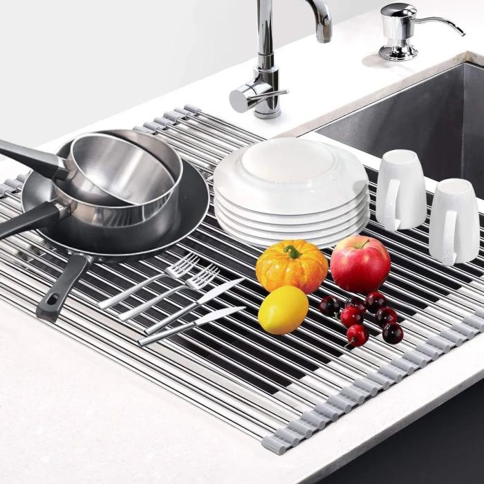(Hot Sale- SAVE 49% OFF) Portable Stainless Steel Rolling Rack (BUY 2 GET FREE SHIPPING)