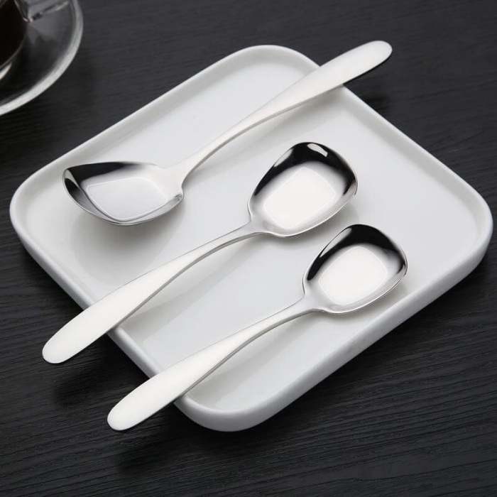 Square Head Stainless Steel Spoon