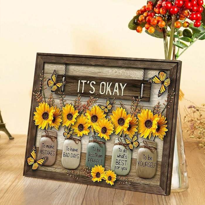 LAST DAY 49% OFF Butterfly Sunflowers Wall Art(Buy 2 Get FREE SHIPPING)