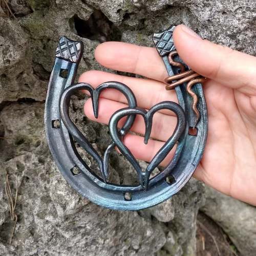 Last Day 49% OFF - Forged handmade horseshoe-iron anniversary gifts