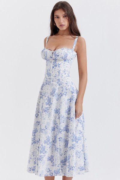 BIG SALE 49% OFFCARMEN PRINT BUSTIER SUNDRESS
