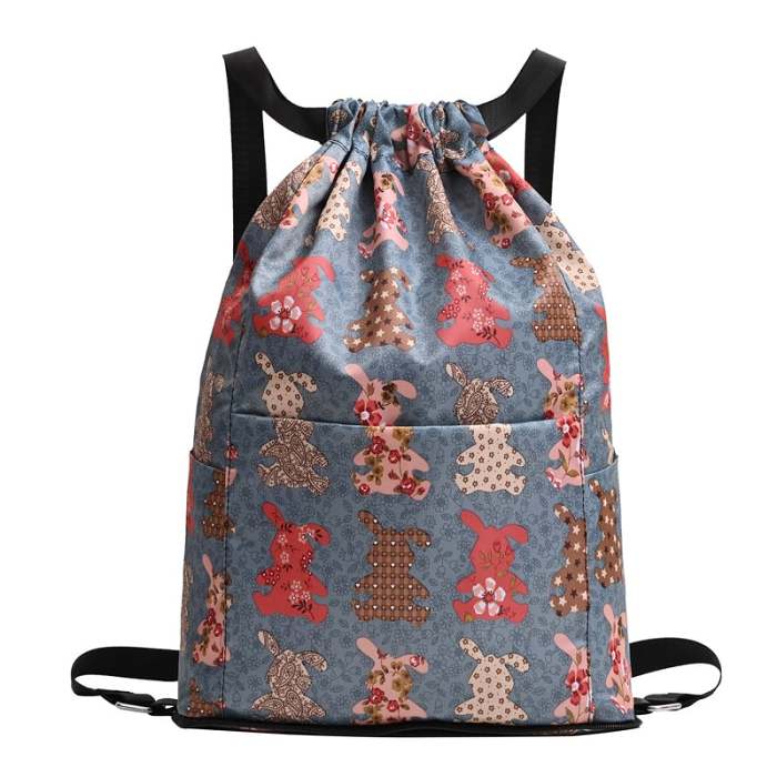 Last Day Sale-49% OFFDrawstring Foldable Large Capacity Dry-wet Separation Travel Sports Backpack