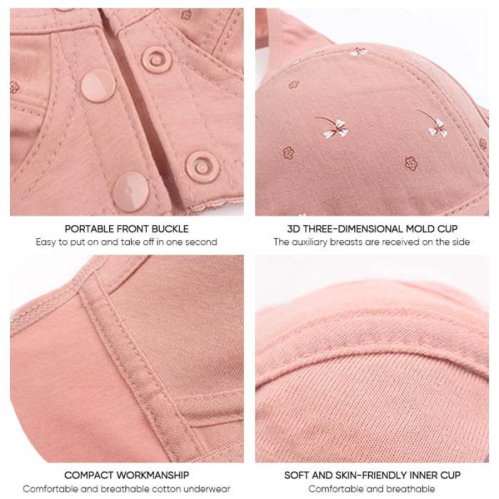 Buy 2 Get 1 FreeDesign for Senior Front Closure Cotton Bra(Please Add 3/5 pcs to your Cart)