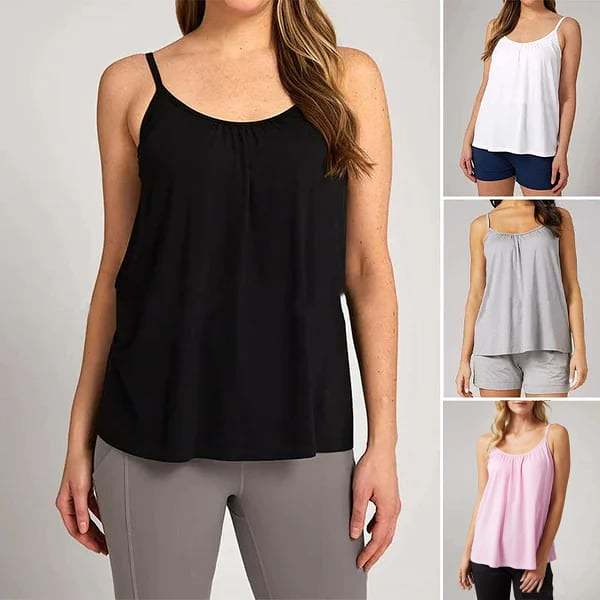 LAST DAY SALE 49% OFF - Loose-fitting Tank Top With Built-in BraBUY 3 PAY 2 (CODE: VIP)