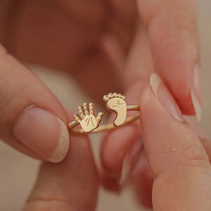 -You Are Going to Make a Wonderful Mama Baby Palm and Feet Ring