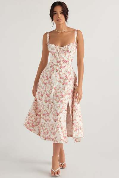 BIG SALE 49% OFFCARMEN PRINT BUSTIER SUNDRESS