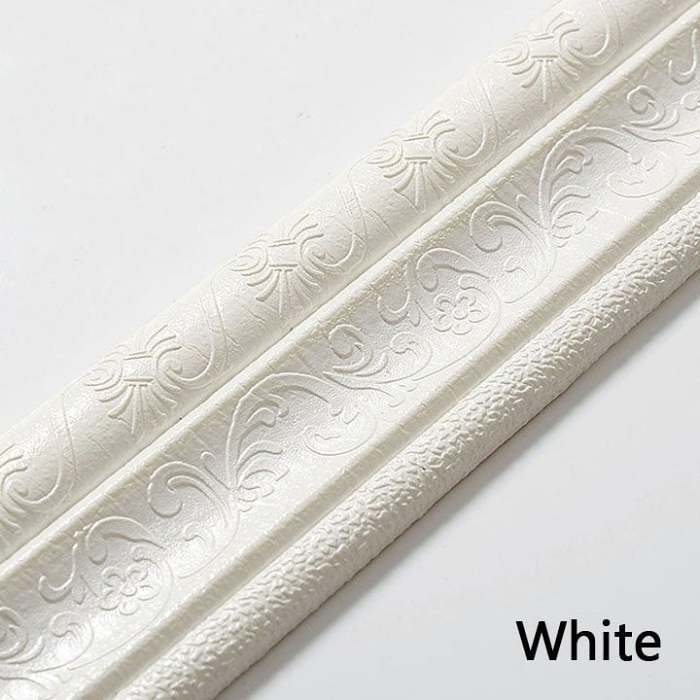 Self-Adhesive Environmental Protection 3D Wall Edging Strip (7.55 FEET/ROLL)