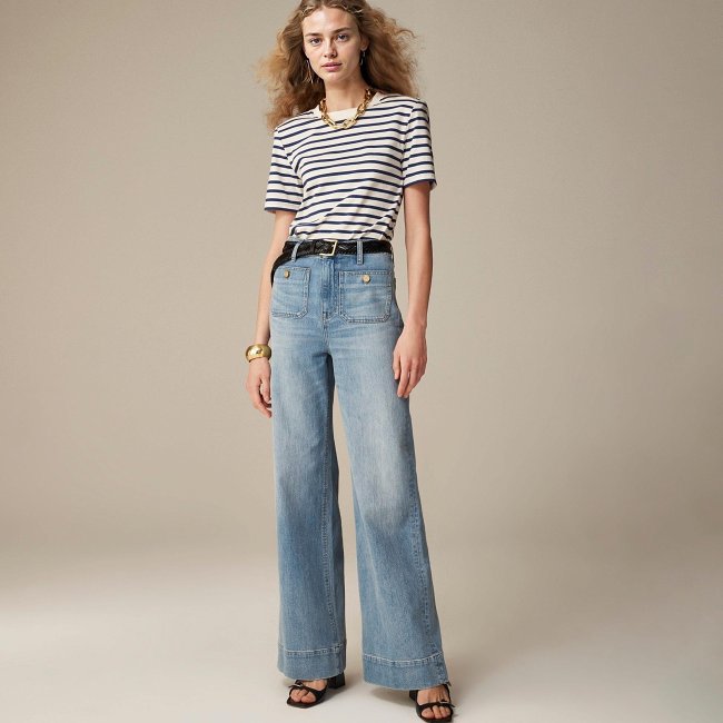 Last Day Promotion 49% OFF - Tummy Control Sailor Wide Leg Trouser