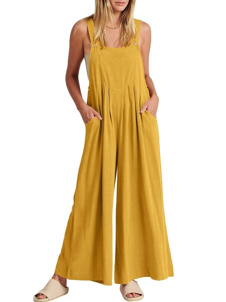 2024 HOT SALE Plus Size Wide Leg Overalls Jumpsuit