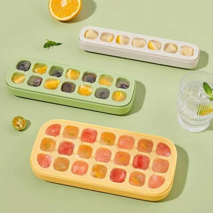 Press-Type Silicone Ice Cube Trays