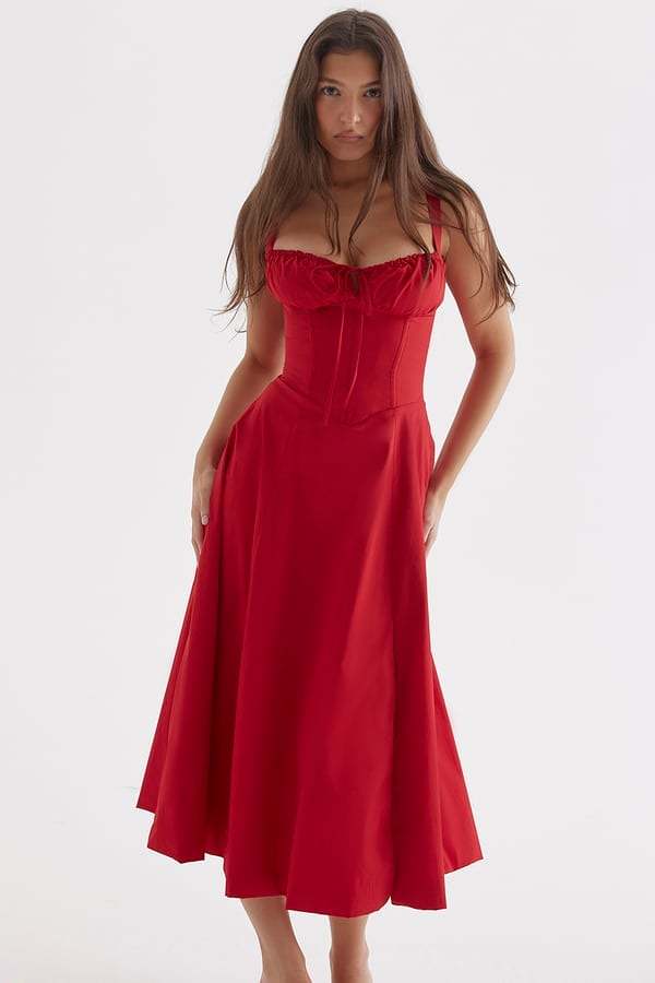 BIG SALE 49% OFFCARMEN PRINT BUSTIER SUNDRESS