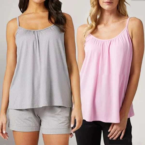 LAST DAY 49% OFFLoose fitting Tank Top With Built-in Bra